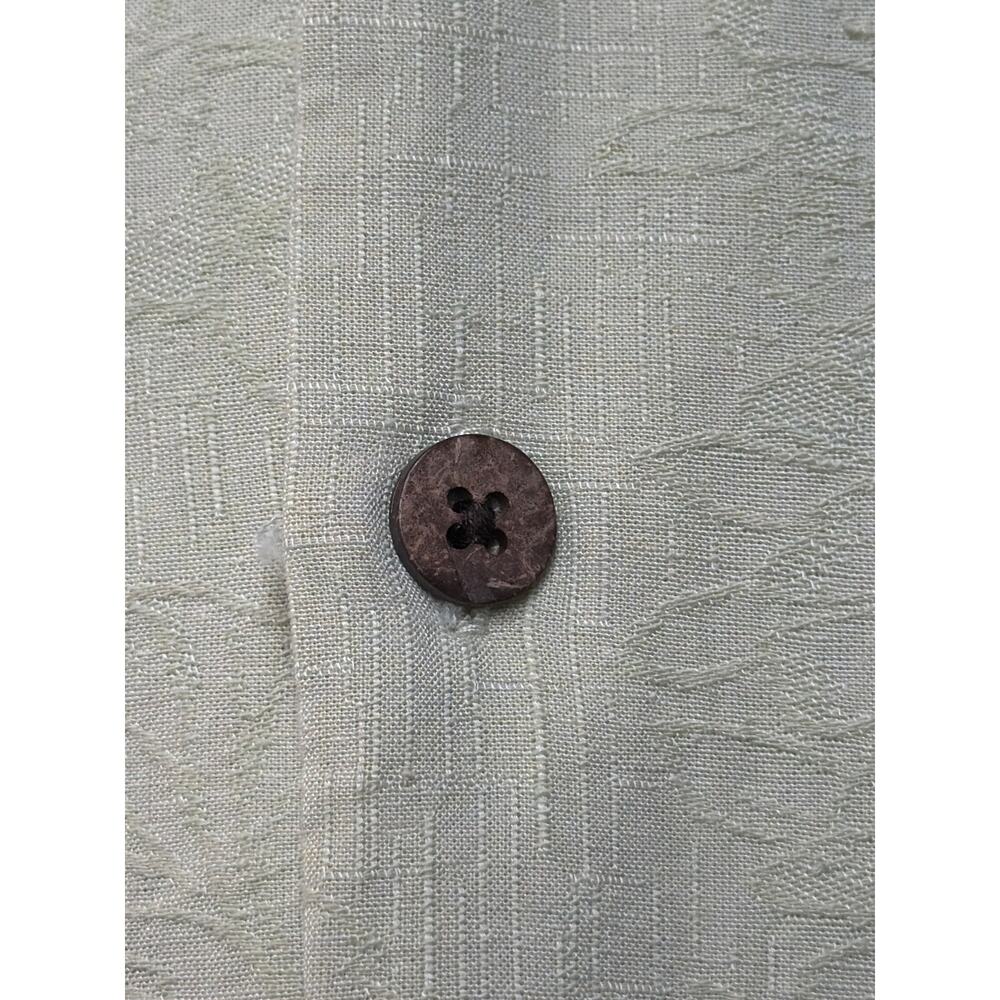 VINTAGE SILK CIRCA 1969 SIZE XXL Yellow Textured Hawaiian Short Sleeve  ButtonUp - Picture 6 of 9